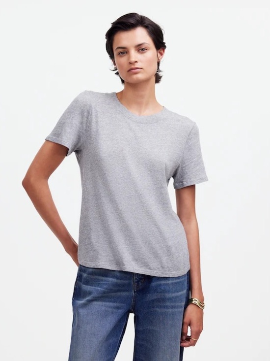 Madewell Tops - Madewell Heather Gray Short Sleeve Crewneck Tee